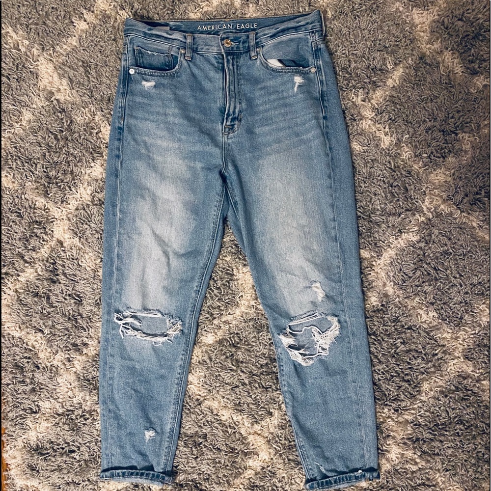 AE Distressed Mom Jean (High Rise)